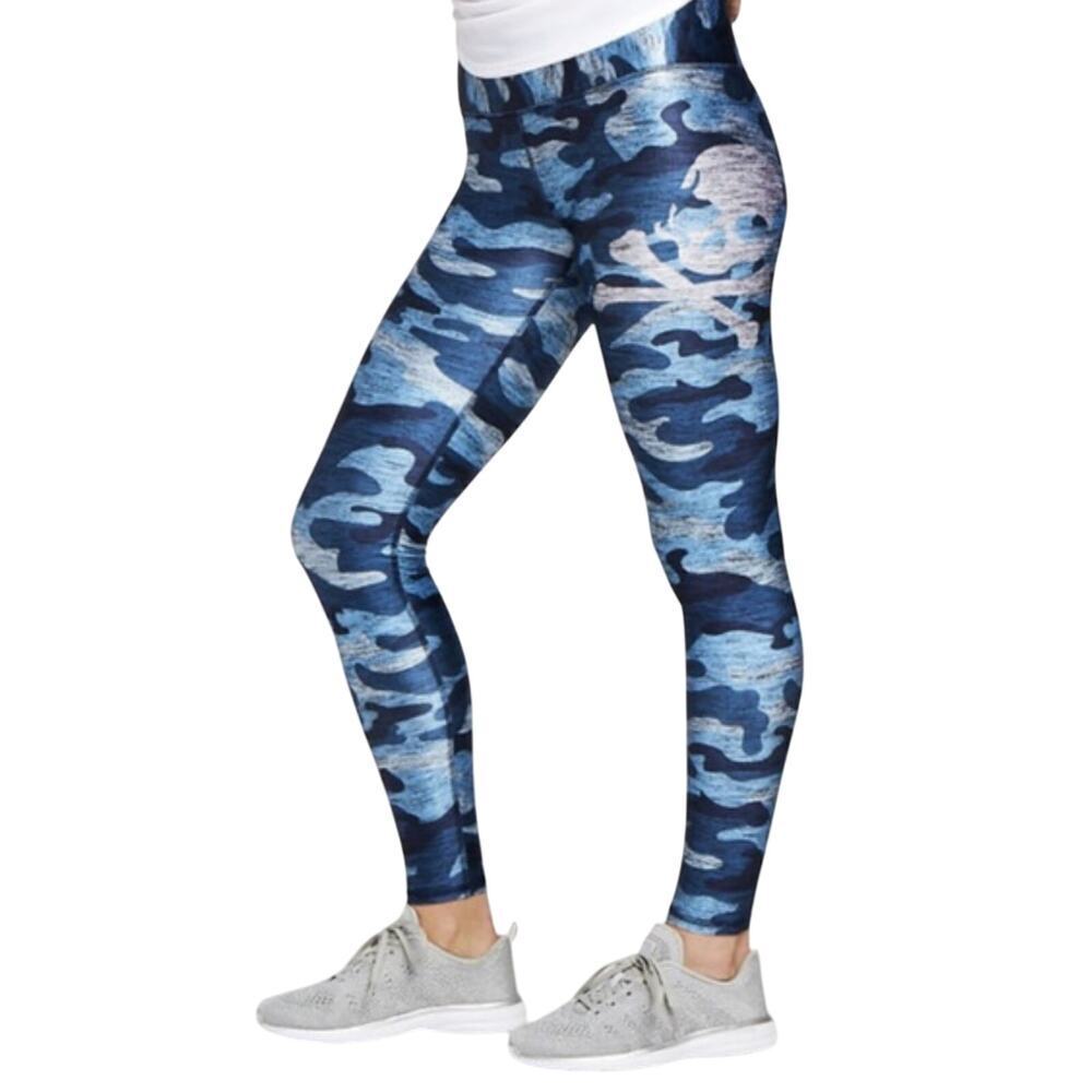 Soul Cycle X Terez  Blue Camo Women's Leggings XS Activewear